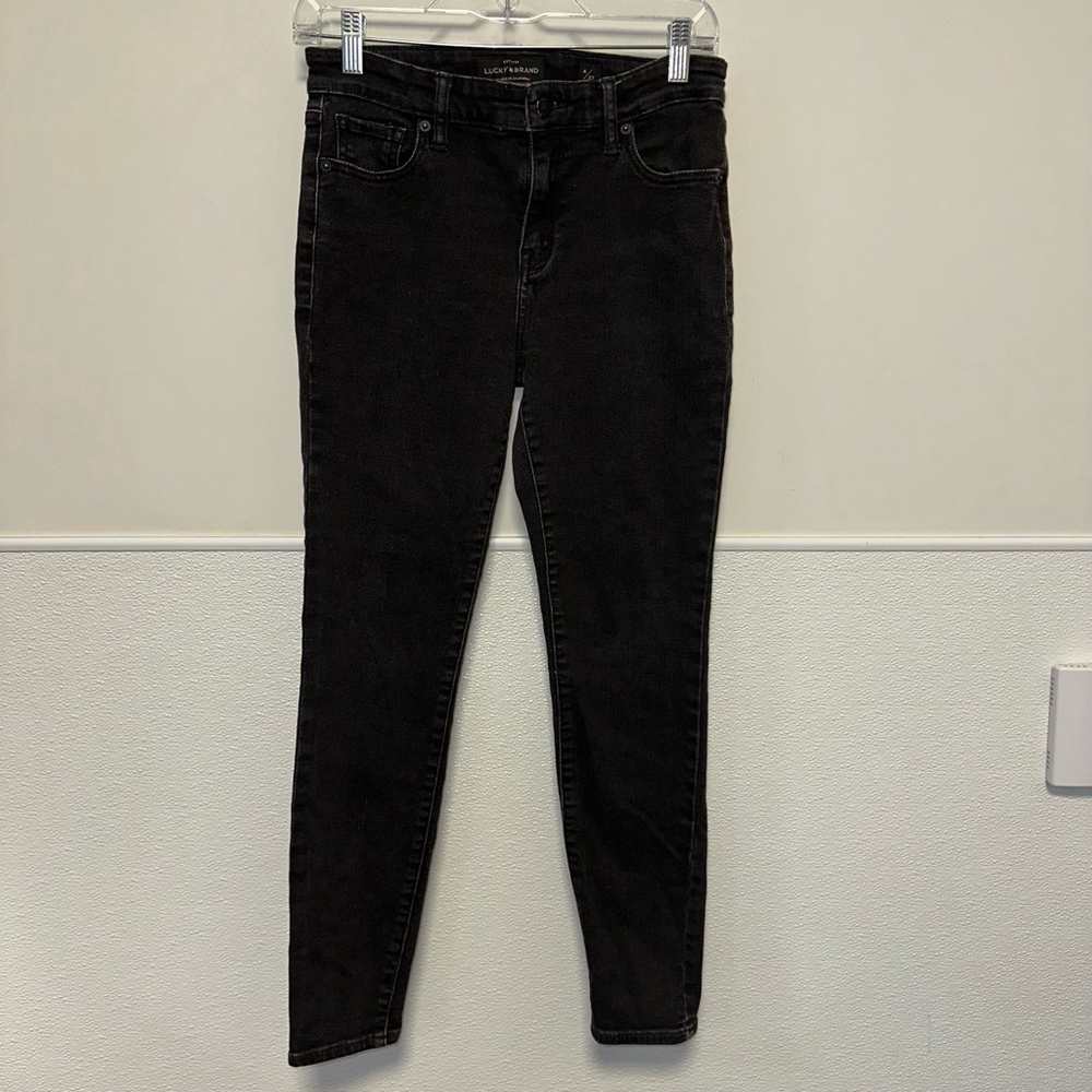 Women's Lucky Brand Ava Super Skinny Jeans Size 4/27 Black - Picture 10 of 11